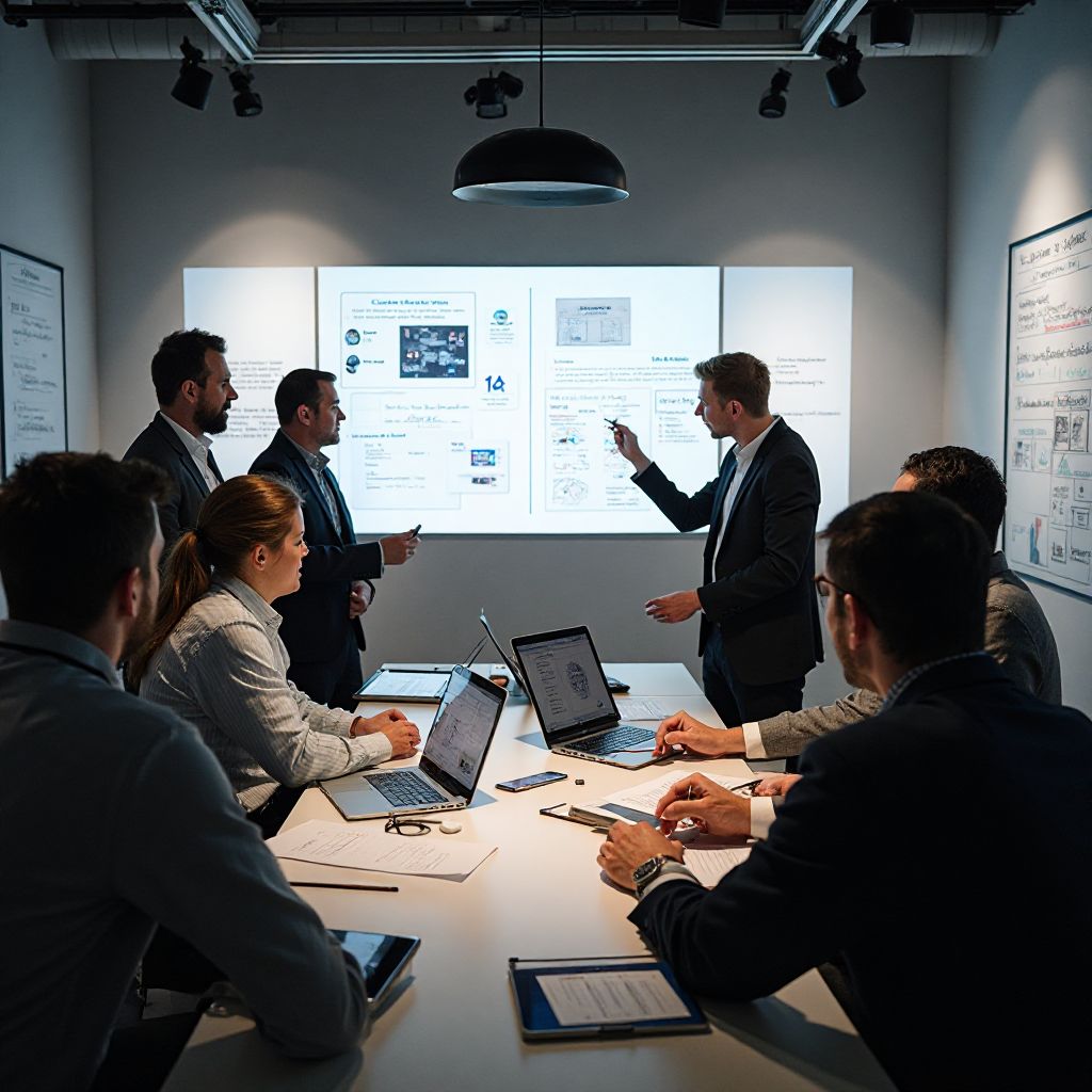 Digital Quest Room Adventure founding team brainstorming session